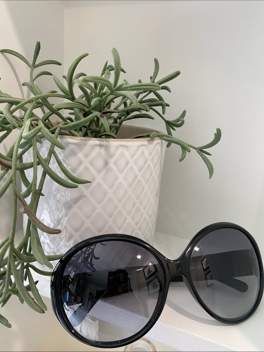 Loewe Black Frame Sunglasses with Silver Logo Accents